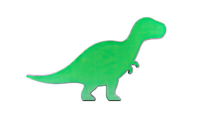 Obraz premium Green Dinosaur Silhouette
