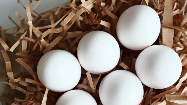 A dozen of white eggs for the Easter holiday, with a few extra for painting.
