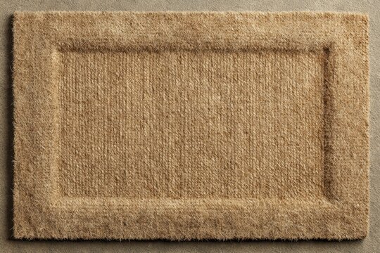 Blank door mat on a doorstep ready for personalized text