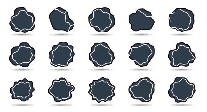 Organic blob shapes collection. Abstract irregular form set.