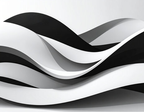 A minimalist modern abstract shape with smooth curved edges and balanced composition on white background