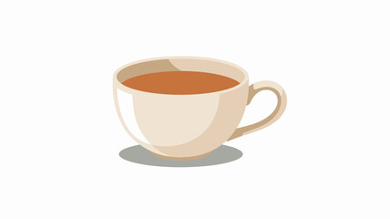 Fototapeta premium A simple illustration of a cup of tea on a plain white background