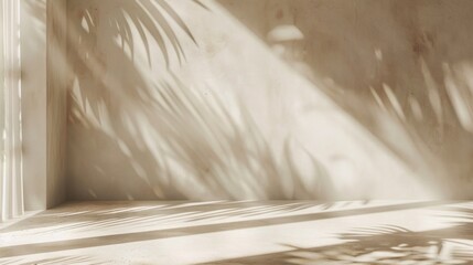 Obraz premium Minimalist shadows create serene atmosphere.