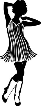 Flapper dancer silhouette