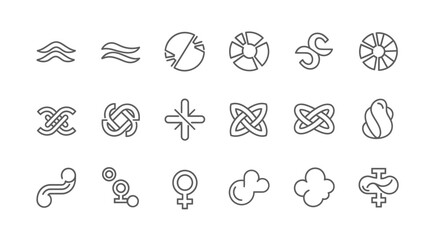 Fototapeta premium Mystical Symbol Set: Esoteric, Spiritual, and Geometric Icons