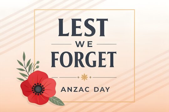 Lest We Forget ANZAC Day, ANZAC Day 2026, Lest We Forget Remembrance, ANZAC Poppy Tribute, ANZAC Day Memorial
