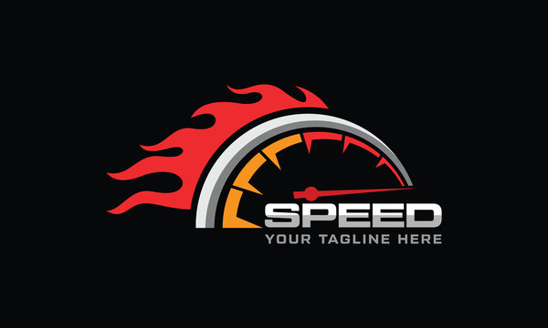 speedometer rpm race logo design