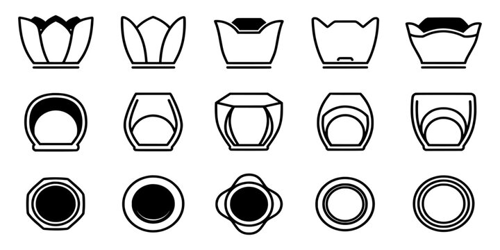 A collection of various nut and bolt head types