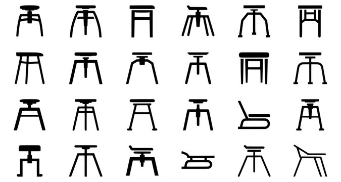 A collection of 20 different stool designs