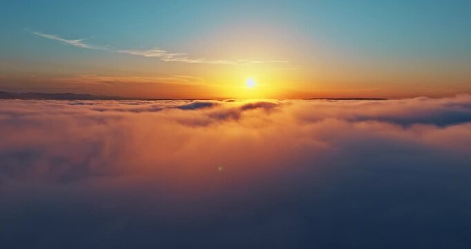 Clouds, Sun, Sunset, Sky, Aerial, Drone, Flight, Sunrise, Heaven, Heavenly, Blue, White, Bright, Light, Glow, Flare, Horizon, Altitude, High, Atmosphere, Atmospheric, Nature, Landscape, Panorama, Pano