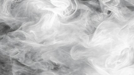 Obraz premium Ethereal White Smoke Swirling on Black Background in an Abstract Artistic Composition