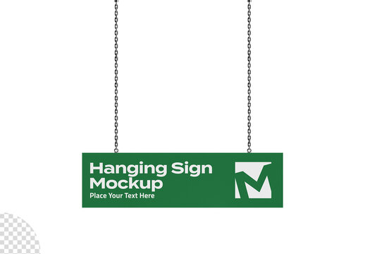 Hanging Sign Mockup Isolated
