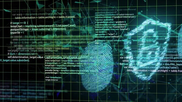 Animation of data processing over digital car on blue background
