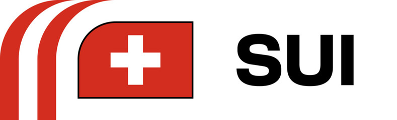 Obraz premium Switzerland Football Flag Badge