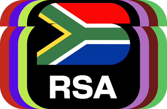 South Africa Flag Plaque Layered