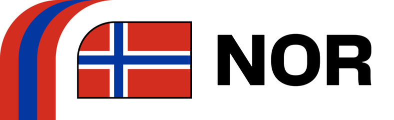 Obraz premium norway Football Flag Badge