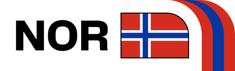 Obraz premium norway Football Flag Badge