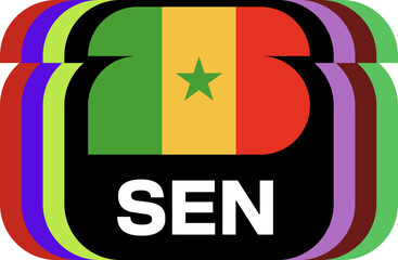 senegal Flag Plaque Layered © lunarts_studio