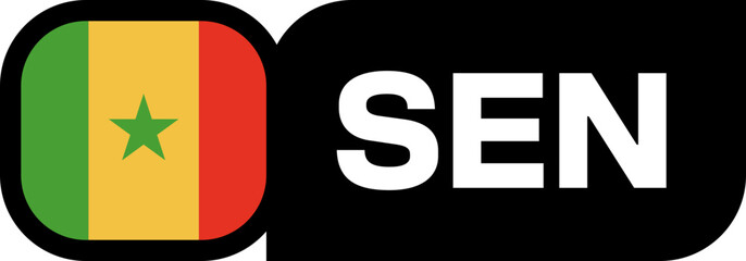 senegal Flag Tournament Badge © lunarts_studio