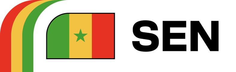 senegal Football Flag Badge © lunarts_studio