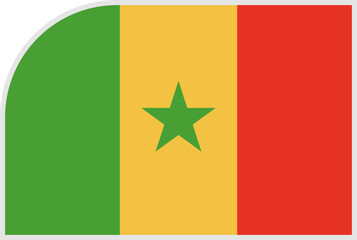 senegal Flag Tournament Badge © lunarts_studio