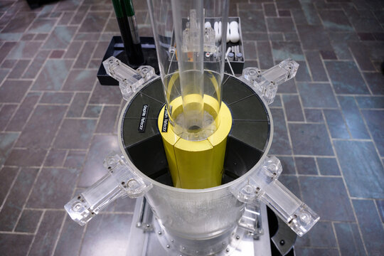 Model of University of Missouri Nuclear Research Reactor's core: MURR's is the USA's only producer of certain medical radioisotopes