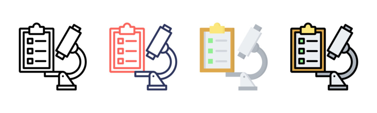 Analysis icon set multiple style collection