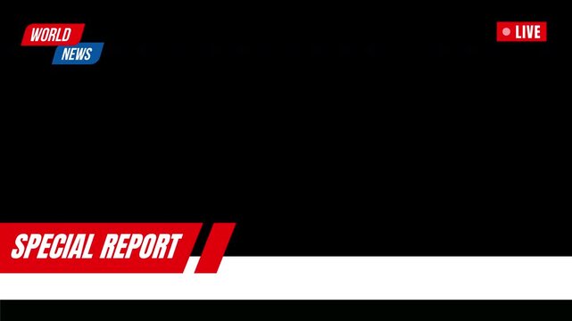 Broadcast Breaking News Lower Third Animation OnTransparent Background