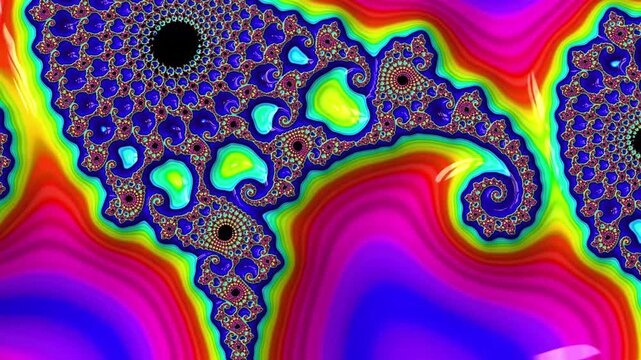 animated fractal art showcases colorful patterns evolving in real time, creating a unique visual journey