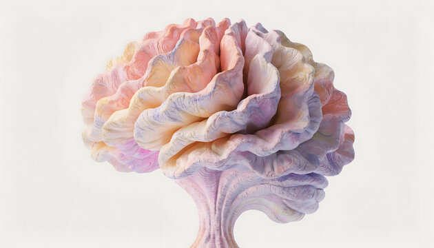 human brain like floral