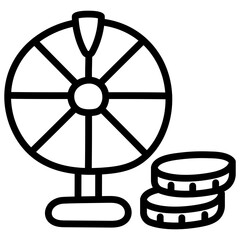 Naklejka premium Premium download icon of fortune wheel 