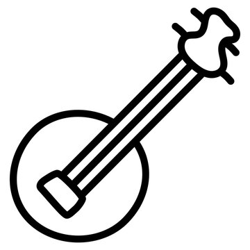      A string musical instrument, banjo icon