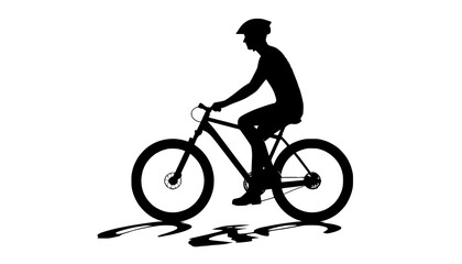 Obraz premium silhouette of a cyclist