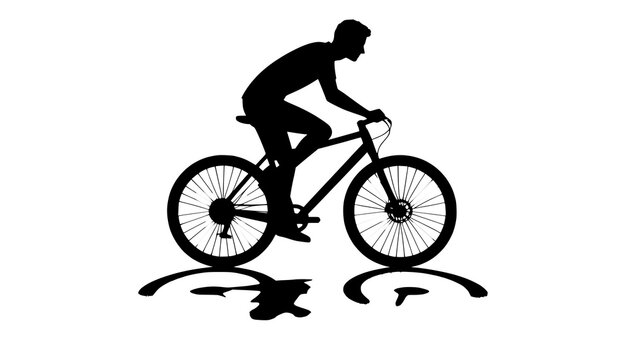 cyclist silhouette vector