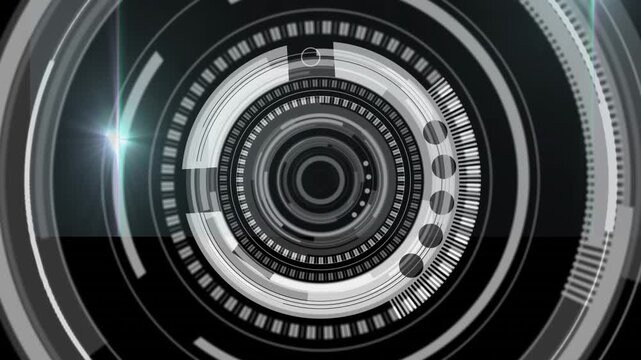 Animation of light spots over scope scanning