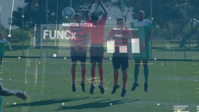 Animation of data processing over football players
