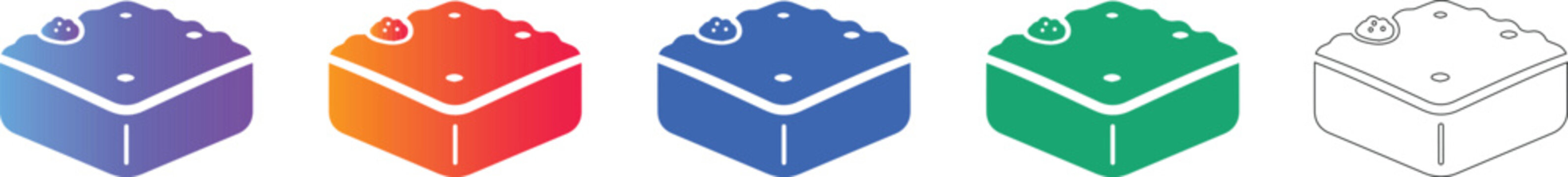 Square Ceiling Light Icon Set