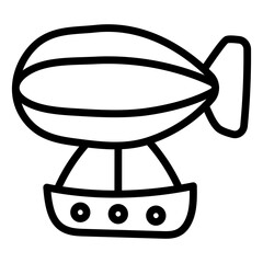 A colored design icon of zeppelin  © Vectorslab