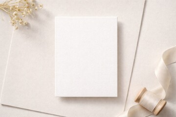 Fototapeta premium Elegant blank card mockup
