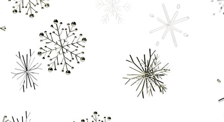 Elegant winter background featuring sparkling snowflake crystals, perfect for seasonal greetings and © vegefox.com