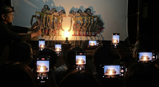 Digital Lens on Ancient Tales: Audience Capturing Traditional Indonesian Wayang Kulit Performance