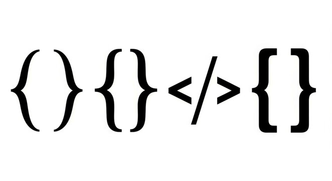 Coding symbols with curly braces and forward slash