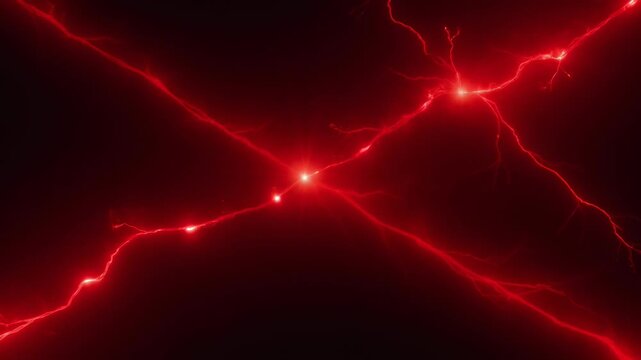Eerie abstract image featuring red lightning or energy streaks against a dark background