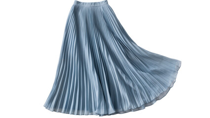 Flowing blue pleated skirt cascading fabric creating a voluminous, elegant silhouette © Radovan