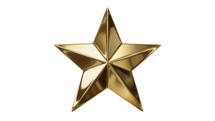 Obraz premium Shiny golden star shape, reflecting light with sharp points and smooth surface