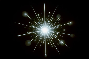 Obraz premium Abstract Bright Light Burst with Radiant Spokes