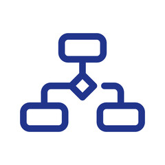 Obraz premium Flowchart Diagram with Connected Boxes and Diamond Isolated on Transparent Background