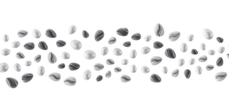 Unique monochrome design featuring abstract floating eggs, perfect for modern design and conceptual visuals. Ideal for v