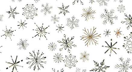 Stylish winter design featuring hand-drawn snowflakes. Perfect for seasonal greetings and festive t © vegefox.com