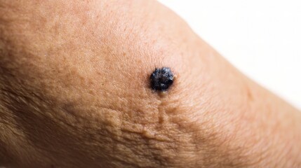 Fototapeta premium Medical visualization of Melanoma skin cancer, showing malignant pigmented tumor pathology, dermatological diagnosis and clinical treatment research for skin oncology education